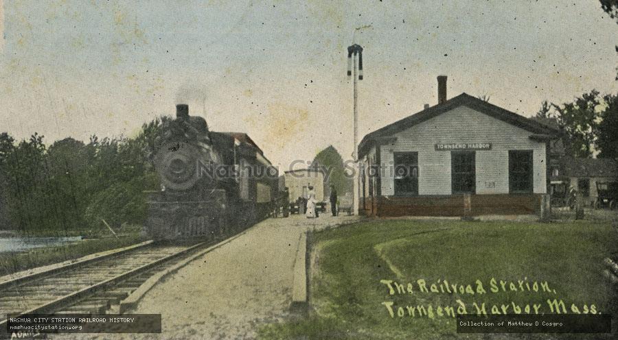 Postcard: The Railroad Station, Townsend Harbor, Massachusetts